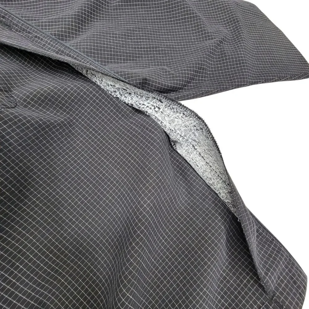 Polo Ralph Lauren Pajama Shirt Mens Medium Black Grid Check Sleepwear Button Up